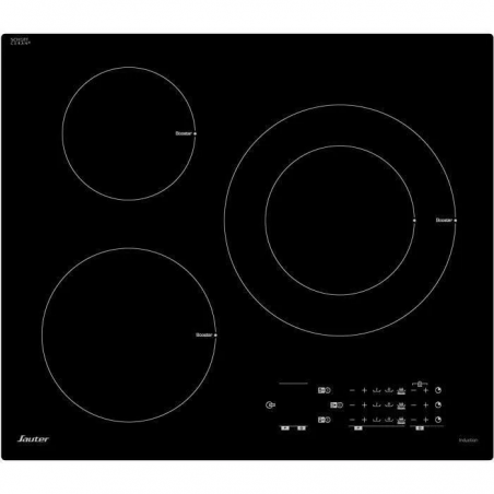 SAUTER induction hob - 3 zones - 7200W - L60 x D52 cm - SPI5361B - Glass coating - Black