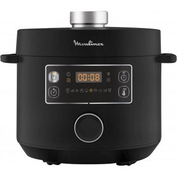 Moulinex Epic Turbo Cuisine CE7548 Autocuiseur électrique 1090 W 10 programmes automatiques panier vapeur, Métal, Noir