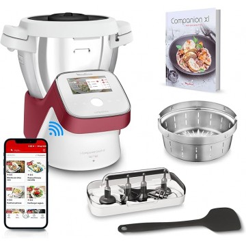 Moulinex, I-Companion Touch, Robot cuiseur, 17 fonctions, Connecté, Recettes sur l’écran, Capacité XL 10 personnes