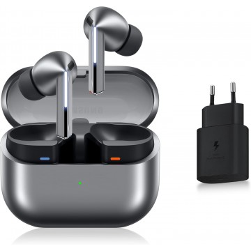 Samsung Galaxy Buds3 Pro, auriculares inalámbricos, Bluetooth, plateados, audio 360, Galaxy AI