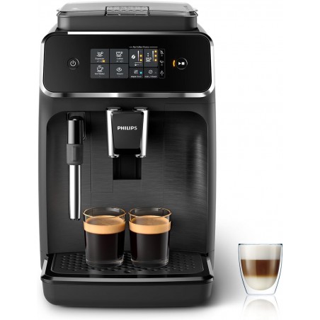 Philips Series 2200 Automatic Espresso Machine - 2 Beverages, Touchscreen, Matte Black (EP2220/10)