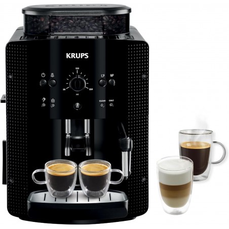 Bean-to-cup coffee machine, 1.7 L, 2 cups simultaneously, Automatic cleaning, Steam nozzle for cappuccino, Espresso machine