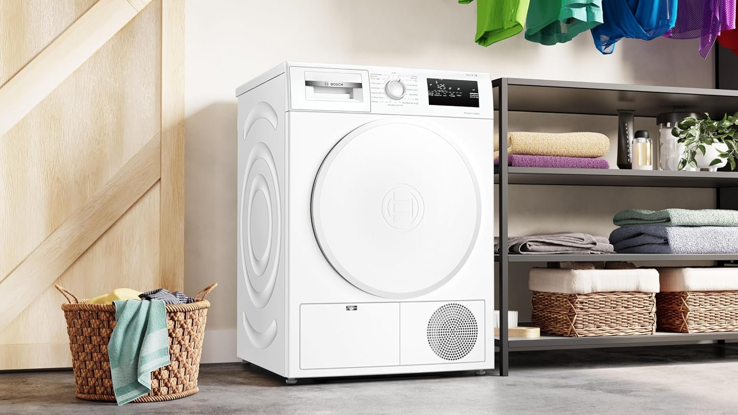 Bosch WTH8300DFR, Série 4, Sèche linge, Pompe à chaleur, 8 kg, Blanc [Classe énergétique A++]